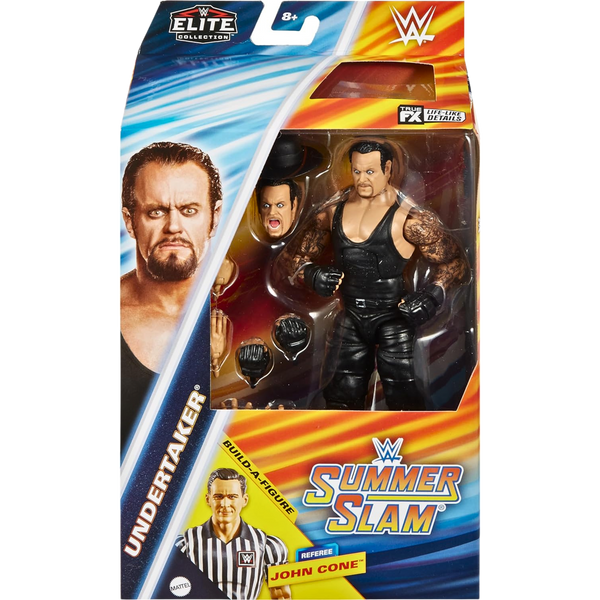 Mattel WWE Elite Collection Action Figure SummerSlam Undertaker with Accessory and Referee Build-A-Figure Parts