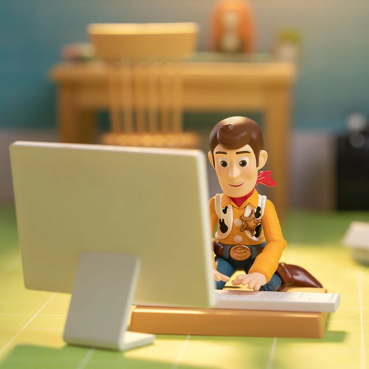 POP MART Disney/Pixar Toy Story Sunnyside Adventures Series Woody With Computer (Sealed Figure - Unboxed)