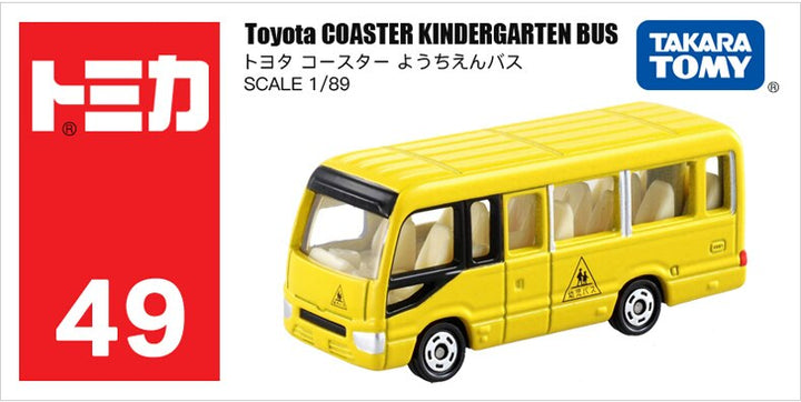 Tomica No.049 Toyota Coaster Kindergarten Bus Diecast Scale 1/89 Model Collectible Car