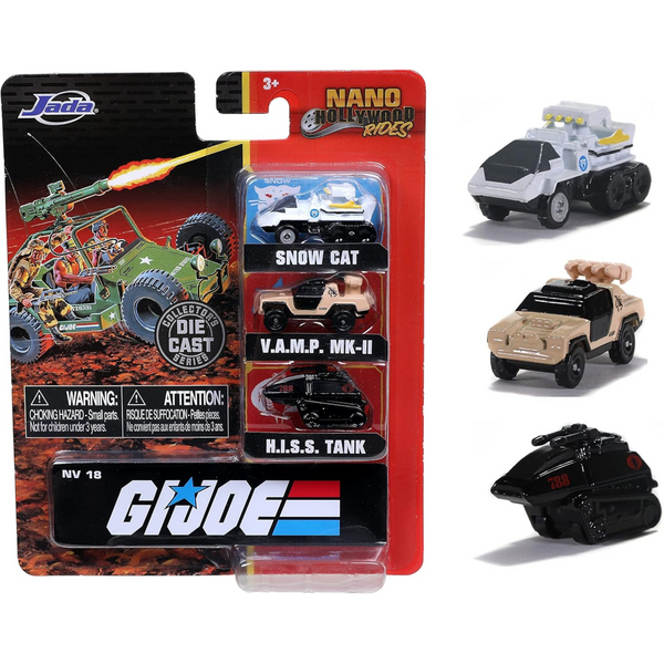 Jada G.I. Joe Nano Hollywood Rides Diecast Three-Pack