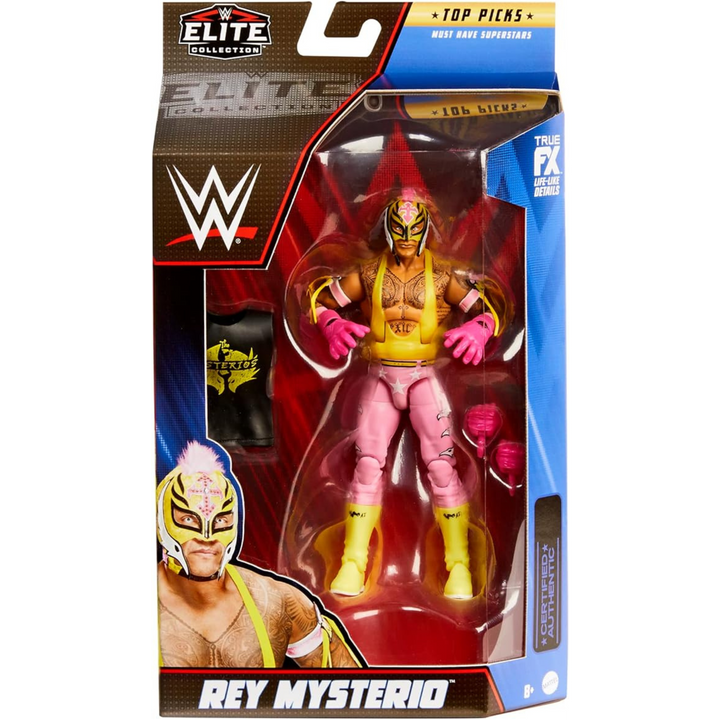 Mattel WWE Elite Collection Rey Mysterio 6' Action Figure, With articulation and Life-Like Details