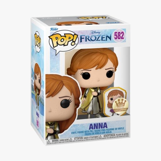 Funko Pop Disney Frozen Anna (Gold) Exclusive With Pin, Pop Protector Included