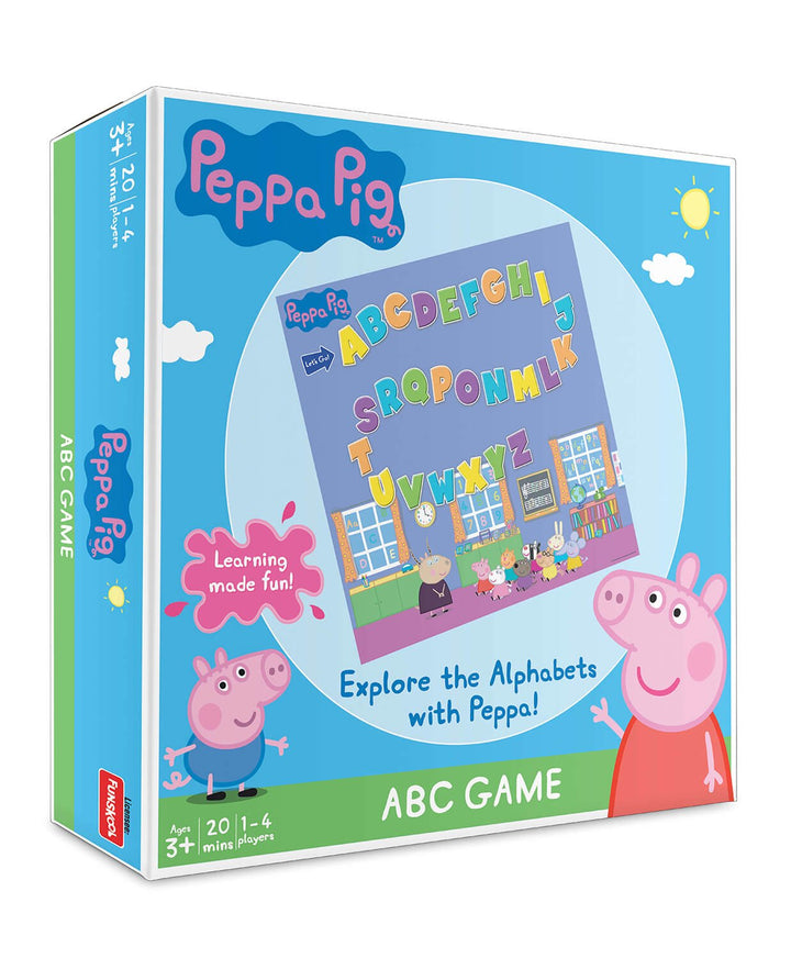 Funskool Games - Peppa Pig - ABC Game, Educational Game, Counting, Letter Recognition and Matching Skills, 1 - 4 Players