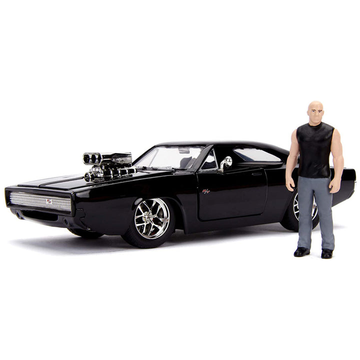 Jada Fast & Furious 1970 Dodge Charger (Street) 1:24 Diecast Car With Dominic Toretto Figure