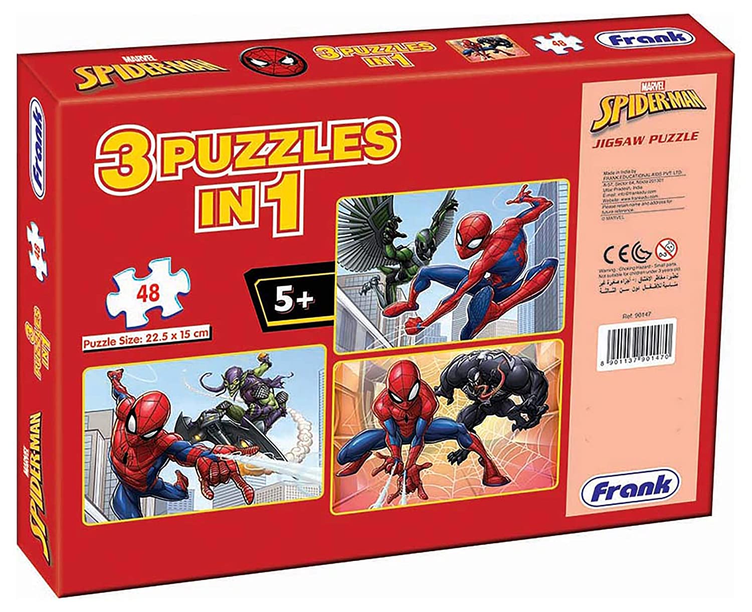 Frank Marvel Spider-Man 3 Puzzles in 1(3X48 Pcs) – Blue Balloon Toys
