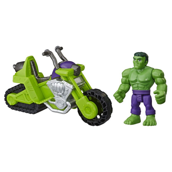 Super Hero Adventures Playskool Heroes Marvel Hulk Smash Tank, Motorcycle Set