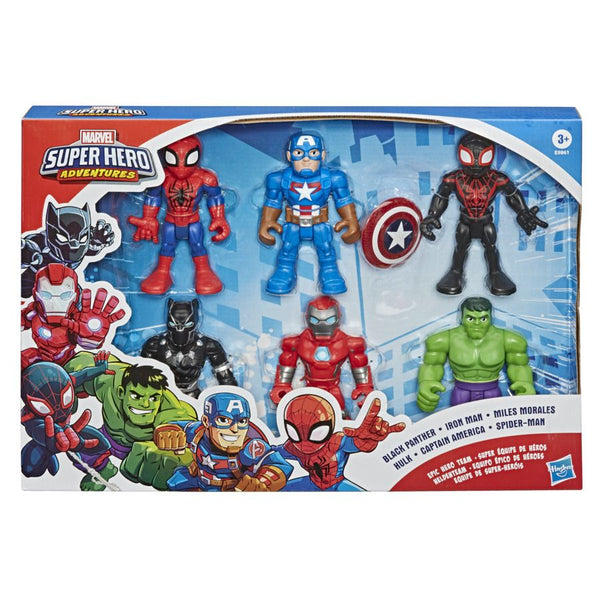 Super Hero Adventures Playskool Heroes Marvel 5-Inch Action Figure Toy 6-Pack