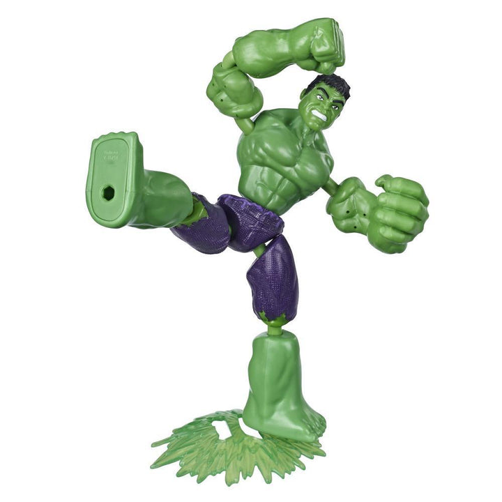 Marvel Avengers Bend And Flex Action Figure, 6-Inch Flexible Hulk Figure, Includes Blast Accessory