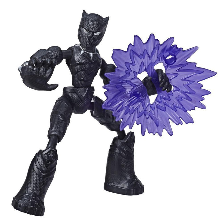 Marvel Avengers Bend And Flex Action Figure, 6-Inch Flexible Black Panther Figure, Includes Blast Accessory